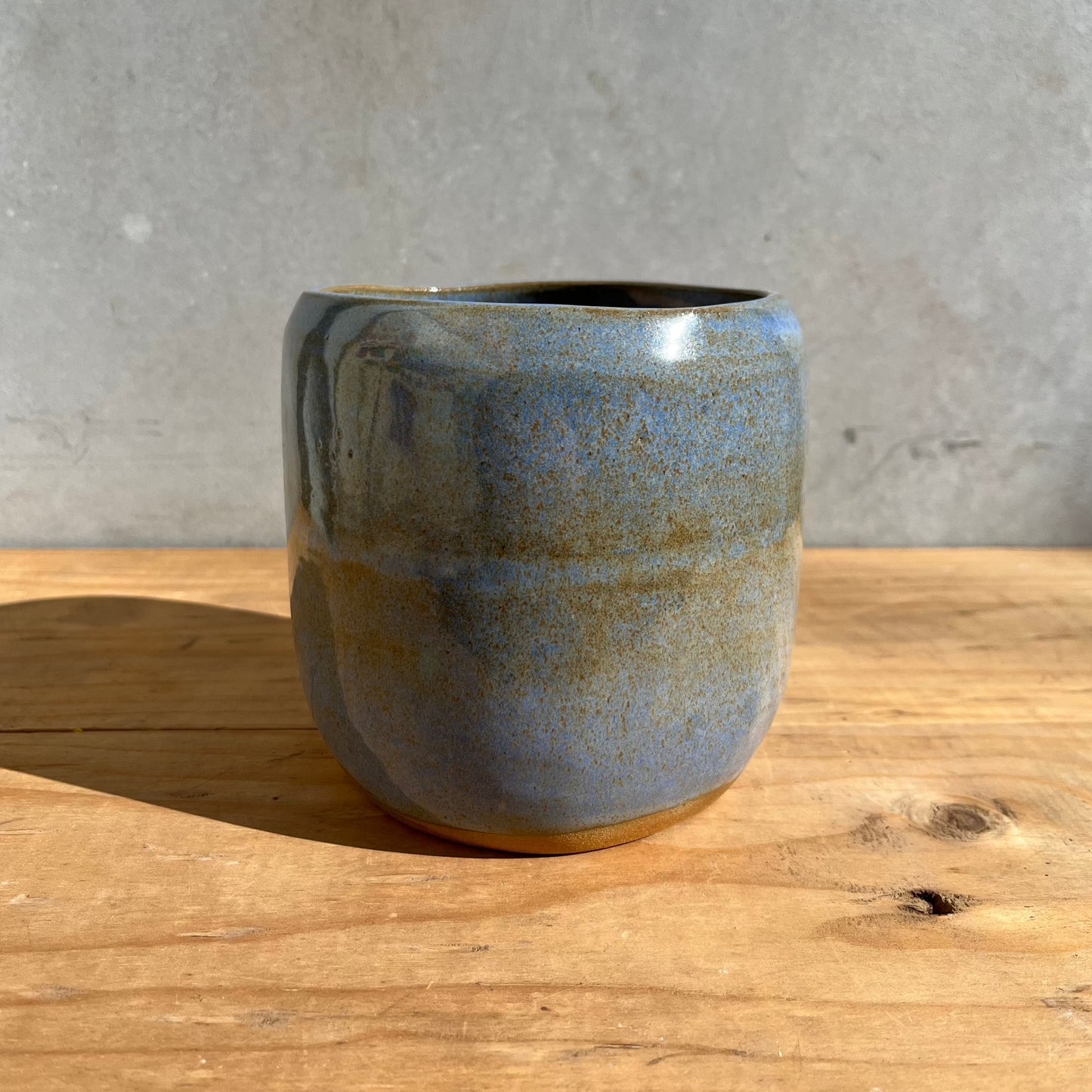 Macetero de cerámica Azul Mate 13 cm